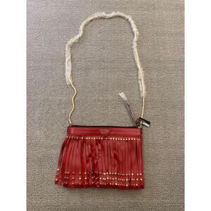 VICTORIA'S SECRET Women‎ Red Gold Fringe Crossbody Bag